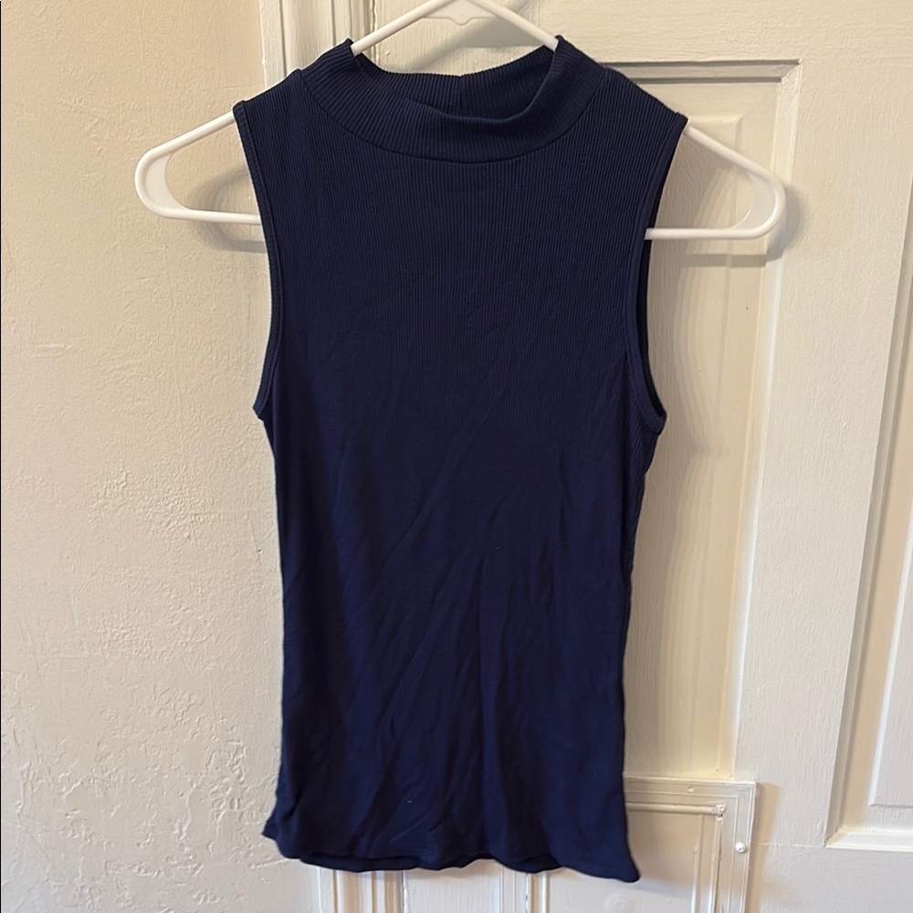Francesca's Collections Deep Blue Muscle Tee